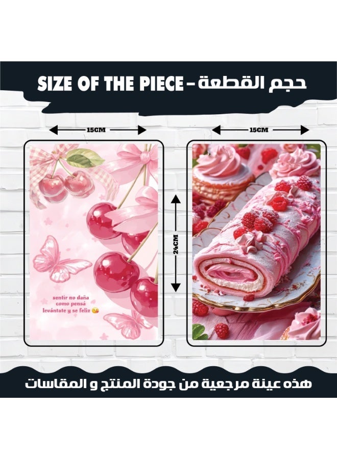 طقم 12 لوحة جدارية أنيقة للمطبخ وغرف الطعام ورق كوشيه 300 جرام  تصميمات عصرية لصور الأطعمة والمخبوزات والحلويات الملونة والشهية، مثالية لديكور المنزل والمطاعم والكافيهات الراقية جداً. - Image 3